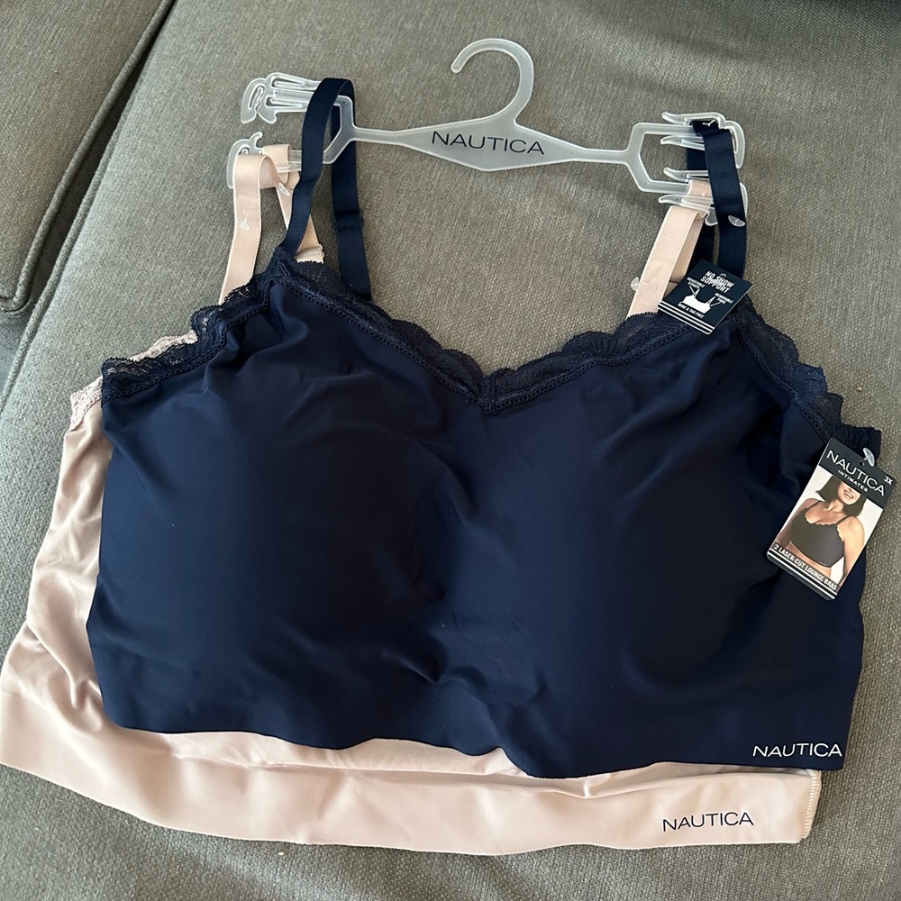 Nautica 2 Pack Lounge Bras  3X
